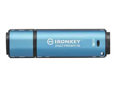 Kingston IronKey Vault Privacy 50 Series USB-flashstasjon - kryptert - 16 GB - USB 3.2 Gen 1 - TAA-samsvar
