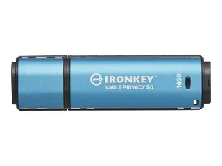 Kingston IronKey Vault Privacy 50 Series USB-flashstasjon - kryptert - 16 GB - USB 3.2 Gen 1 - TAA-samsvar