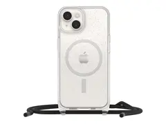 OtterBox React Series - Baksidedeksel for mobiltelefon halskjede - MagSafe-samsvar - stjernest&#248;v (klart glitter) - for Apple iPhone 14