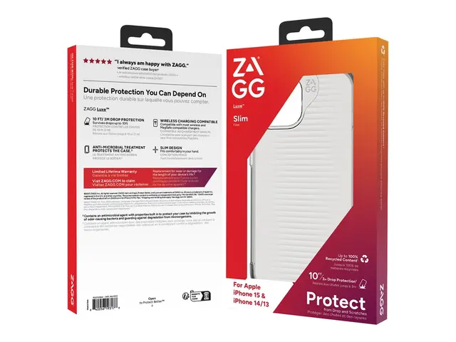 ZAGG Luxe - Baksidedeksel for mobiltelefon blank Apple iPhone 13, ...