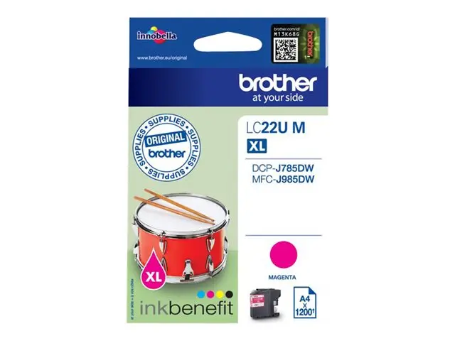 Brother LCLC22UM - XL magenta original blekkpatron for DCP-J785DW,...