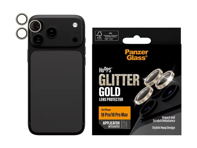 PanzerGlass Hoops - Linsebeskytter for mobiltelefon - glitrende gull