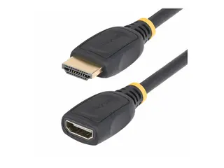 StarTech.com 3.3ft HDMI 2.0 Extension Cable, 4K 60Hz, M/F High Speed - HDMI-forlengelseskabel - HDMI hann til HDMI hunn - 1 m - skjermet - svart - passiv, 4K 60Hz støtte