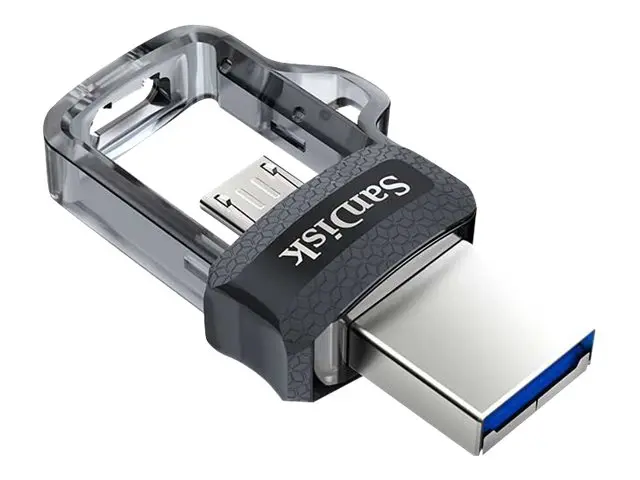 SanDisk Ultra Dual - USB-flashstasjon - 128 GB USB 3.0 / micro USB 