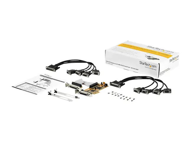 StarTech.com 8-Port PCI Express RS232 Serial Adapter Card, PCIe 16...