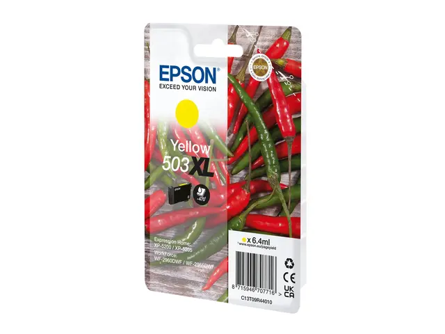 Epson 503XL Singlepack - 6.4 ml XL gul original blære med RF/lyd-a...