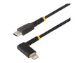 StarTech.com 3ft (1m) Durable USB-C to Lightning Cable Right-Angled Heavy Duty Aramid Fiber USB Type-C to Lightning Charging/Sync Cord - Apple MFi Certified - Rugged iPhone Lightning Cable - Lightning-kabel - 1 m