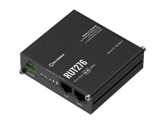 Teltonika RUT276 - Trådløs ruter WWAN 5G 5G, 4G DIN-skinnemonterba...