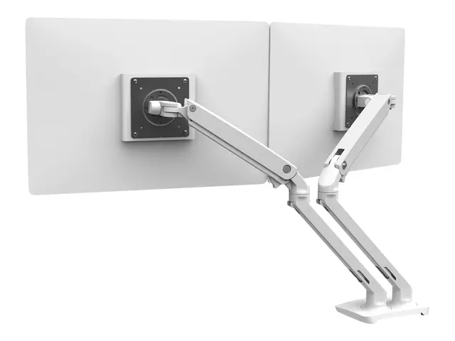 Ergotron MXV - Monteringssett justerbar arm for 2 skjermer hvit sk...