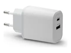 dbramante1928 re-charge - Strømadapter - 30 watt 3 A - PD/PPS - 2 utgangskontakter (USB-C, USB) - hvit - Europa