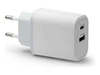 dbramante1928 re-charge - Strømadapter - 30 watt 3 A - PD/PPS - 2 utgangskontakter (USB-C, USB) - hvit - Europa