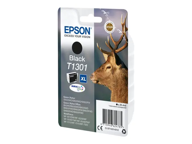 Epson T1301 - 25.4 ml - XL-størrelse - svart - original - blære me...
