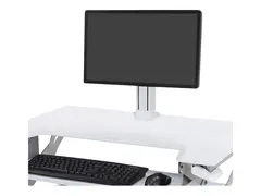 Ergotron WorkFit Single LD Monitor Kit Monteringskomponent (vognoppgraderingssett) - for LCD-skjerm - hvit - skjermstørrelse: inntil 27"