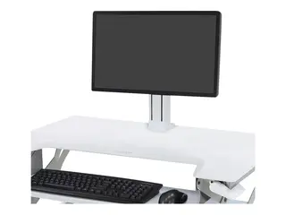 Ergotron WorkFit Single LD Monitor Kit - Monteringskomponent (vognoppgraderingssett) for LCD-skjerm - hvit - skjermstørrelse: inntil 27"