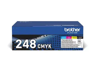 Brother TN248VAL Multipack - 4-pack - svart, gul, cyan, magenta original - boks - tonerpatron - for Brother DCP-L3515, L3520, L3555, L3560, HL-L3220, L3240, MFC-L3740, L3760, L8340, L8390