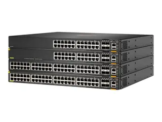 HPE Aruba 6300F - Switch - L3 - Styrt - 24 x 10/100/1000 (PoE+) + 4 x 50 Gigabit Ethernet SFP56 front til bakside-luftflyt - rackmonterbar - PoE+ - TAA-samsvar