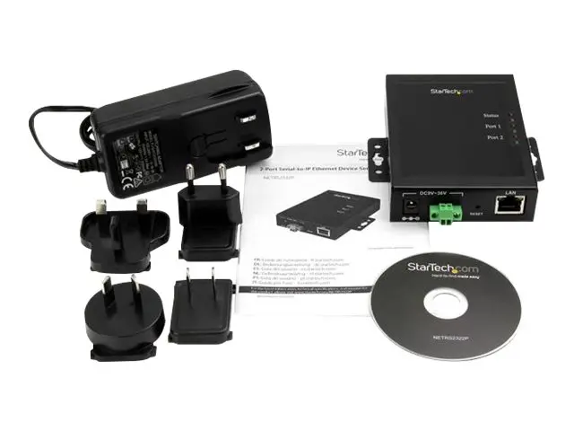 Startech 2 Port Serial-to-IP Ethernet Device Server - RS232 Metal ...