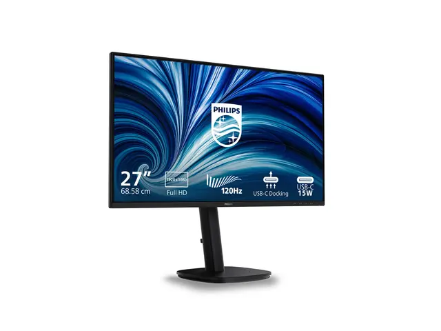 Philips 27B2U3301 - 3000 Series - LED-skjerm 27" - 1920 x 1080 Full HD @ 120 Hz - IPS - 350 cd/m² - 1500:1 - 4 ms - HDMI, DisplayPort, USB-C - høyttalere - svart 