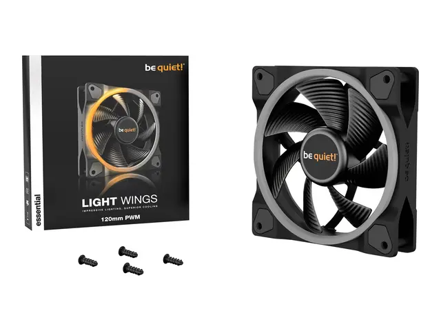 be quiet! Light Wings - Kabinettvifte PWM 120 mm svart