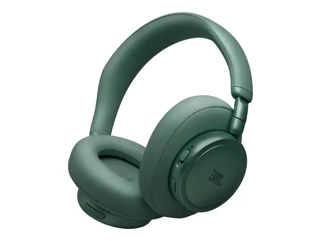 JBL LIVE 780NC - Hodetelefoner med mikrofon full størrelse - Bluetooth - trådløs, kablet - aktiv støydemping - 3,5 mm jakk - grønn 