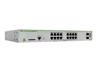 Allied Telesis CentreCOM AT-GS970M/18 - Switch L3 - Styrt - 16 x 10/100/1000 + 2 x SFP (mini-GBIC) (opplink) - stasjonær, rackmonterbar