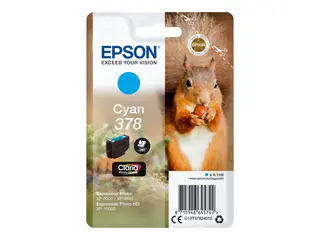 Epson 378 - 4.1 ml - cyan - original - blære med RF/lyd-alarm blekkpatron - for Expression Home XP-8605, 8606; Expression Home HD XP-15000; Expression Photo XP-8500, 8700