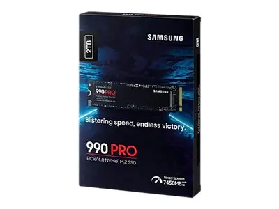 Samsung 990 PRO MZ-V9P2T0BW - SSD kryptert 2 TB intern M.2 2280 PC...