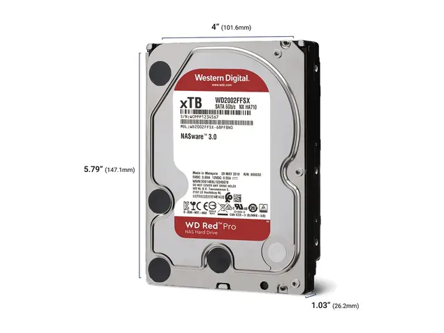 WD Red Pro WD142KFGX - Harddisk 14 TB intern 3.5" SATA 6Gb/s 7200 ...