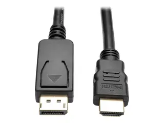 Eaton Tripp Lite Series DisplayPort 1.2 to HDMI Adapter Cable (DP with Latches to HDMI M/M), 4K, 6 ft. (1.8 m) Adapterkabel - DisplayPort hann til HDMI hann - 1.83 m - svart - 4K-st&#248;tte