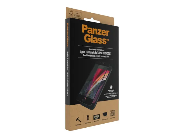 PanzerGlass - Skjermbeskyttelse for mobiltelefon glass rammefarge ...