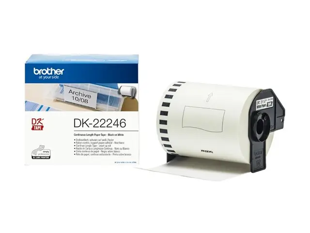 Brother DK-22246 - Papir - svart på hvitt - Rull (10,3 cm x 30,48 ...