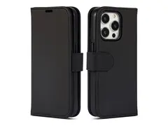 iiglo - Lommebok for mobiltelefon polyuretanlær - svart - for Apple iPhone 15 Pro