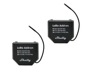 Shelly Lora Add-on - Kommunikasjonsmodul trådløs, kablet - LoRa - 868 MHz, 915 MHz, 915 - 928 Mhz - svart (en pakke 2)