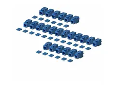 Startech - Trapes-jakk - 180°, verktøyløs CAT 6 - UTP - RJ-45 - blå - TAA-samsvar (en pakke 24)