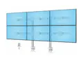 StarTech.com Six-Monitor Desk Mount w/ Crossbar, Up To 32&quot; Screens/17.6lb Monteringssett - for 6 LCD-skjermer - kolonne, dual - st&#229;l, plastikk - hvit - skjermst&#248;rrelse: 17&quot;-32&quot; - skrivebordsmonterbar