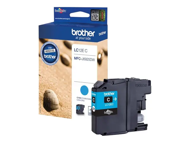 Brother LC12EC - XL Capacity - cyan - original - blekkpatron - for...