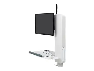 Ergotron StyleView - Monteringssett (vertikal l&#248;ft) for LCD-skjerm / PC-utstyr - sitte-st&#229;-system - hvit - skjermst&#248;rrelse: inntil 24&quot; - veggmonterbar