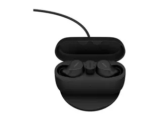 Jabra Evolve2 Buds UC - True wireless-hodetelefoner med mikrofon i &#248;ret - Bluetooth - aktiv st&#248;ydemping - USB-C via Bluetooth-adapter - lydisolerende - svart - Zoom Certified, Optimert for Google Meet