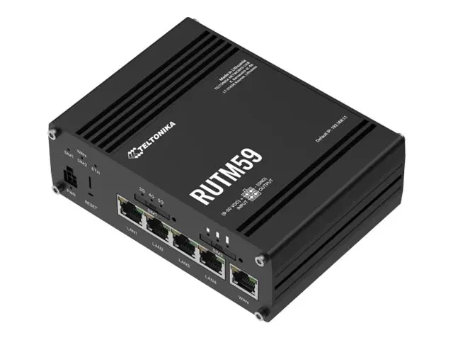 Teltonika RUTM59 - Trådløs ruter WWAN 4-portssvitsj 1GbE 5G, 4G, 3...