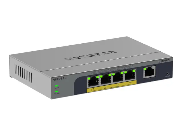 NETGEAR Easy Smart GS105EPP - Switch høy-effekt L3 smart 1 x 10/10...