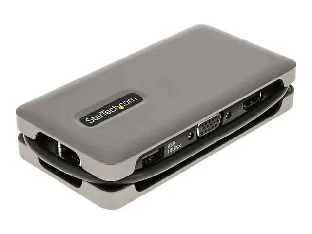 StarTech.com USB-C Multiport Adapter, HDMI/VGA, 4K 60Hz Video, 3-P...