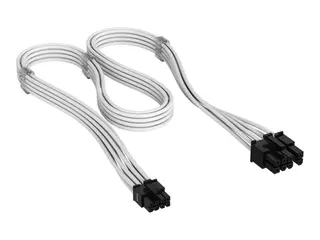CORSAIR Elite Premium Type 5 - Strømkabel 6-pin intern strømkontakt (hann) til 8-pins PCIe-strøm (hann) - 65 cm - individually sleeved - hvit