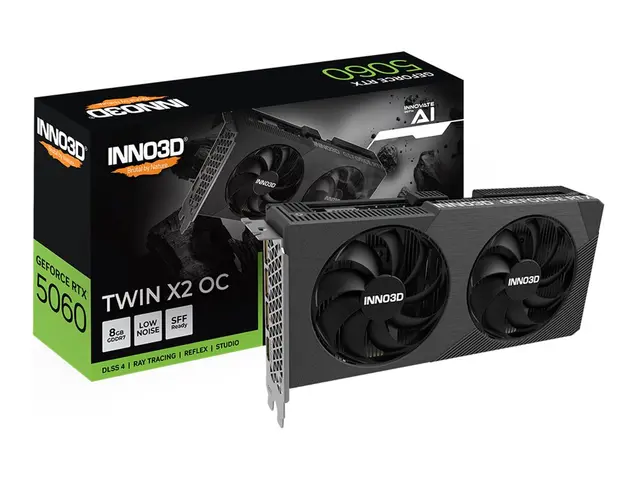 Inno3D TWIN X2 OC V2 - Grafikkort - GeForce RTX 5060 - 8 GB GDDR7 ...
