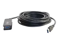 C2G 5m USB 3.0 USB-A Male to USB-A Female Active Extension Cable USB-forlengelseskabel - USB-type A (hann) til USB-type A (hunn) - USB 3.0 - 30 V - 5 m - aktiv - svart