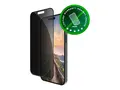 dbramante1928 Eco-shield - Skjermbeskyttelse for mobiltelefon l&#248;svekt - med personvernsfilter - rammefarge svart - for Apple iPhone 16 Pro, 17