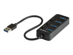 STARTECH.COM USB 3.0 Hub - 4x USB-A Ports with On/Off Switches - Bus Powered