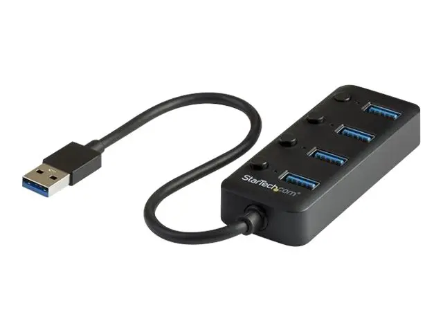 StarTech.com 4 Port USB 3.0 Hub, USB-A to 4x USB 3.0 Type-A with I...