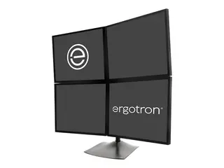 Ergotron DS100 Quad-Monitor Desk Stand - Stativ for 4 LCD-skjermer - aluminium, st&#229;l - svart - skjermst&#248;rrelse: inntil 24&quot; - skrivebord