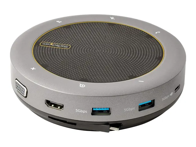 StarTech.com USB-C Conference Speaker Mini Dock, Portable Boardroo...