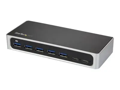 StarTech.com 7 Port USB C Hub with Fast Charge Port, USB-C to 5x U...